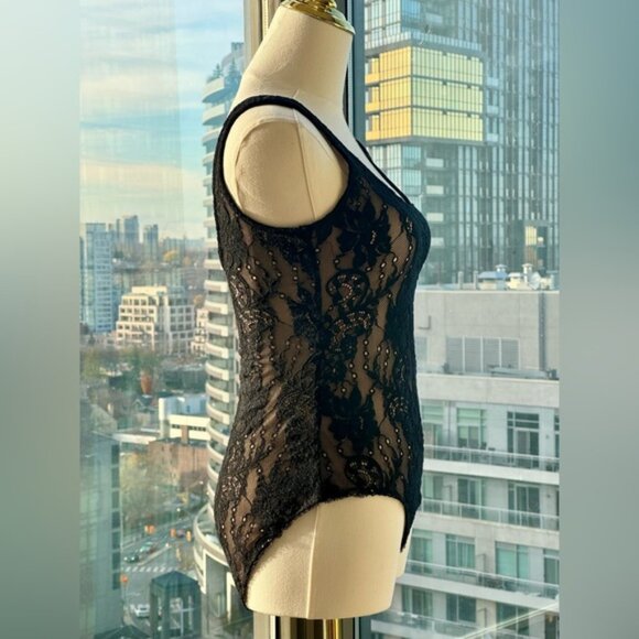 🆕 ZIMMERMANN 🧿 NWT Black Lace Scoop Neck Bodysuit - Sz 1 US 6 - Picture 8 of 13